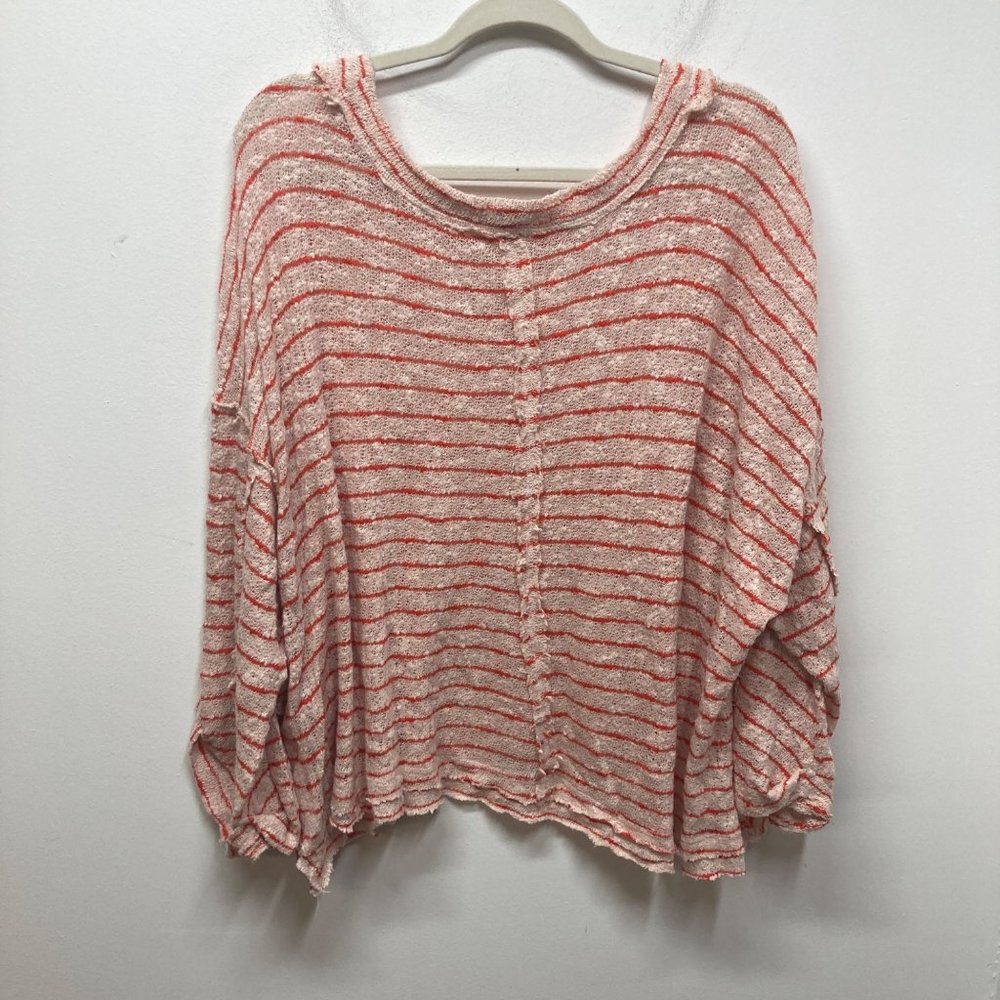 We the free oversized boho striped sweater hi-low hem medium - Picture 5 of 7